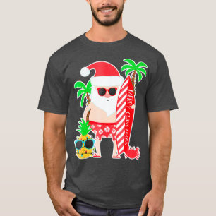 T-shirt père Noël Surfing Hawaiian cadeau pour voyage de