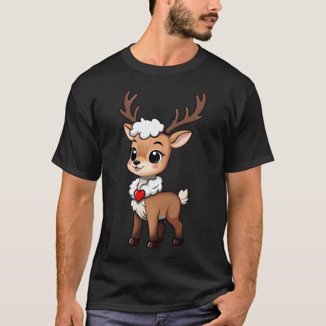 T-shirt Père Noël Sweet Little Reindeer (Devant)