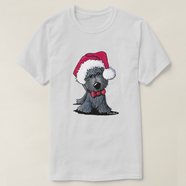 T-shirt Père Noël Terrier Écossais Noël (Design devant)