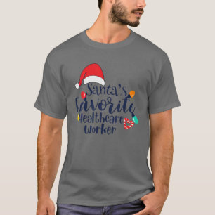 T-shirt Père Noël Travailleur de santé favori Apprentissag
