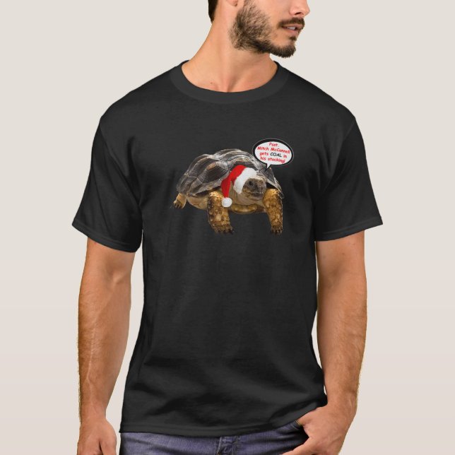 T-shirt Père Noël Turtle - Mitch Mcconnell Obtient Du Char (Devant)