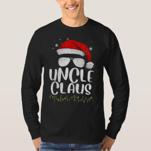 T-shirt Père Noël Uncle Claus Face Lunettes De Soleil Avec