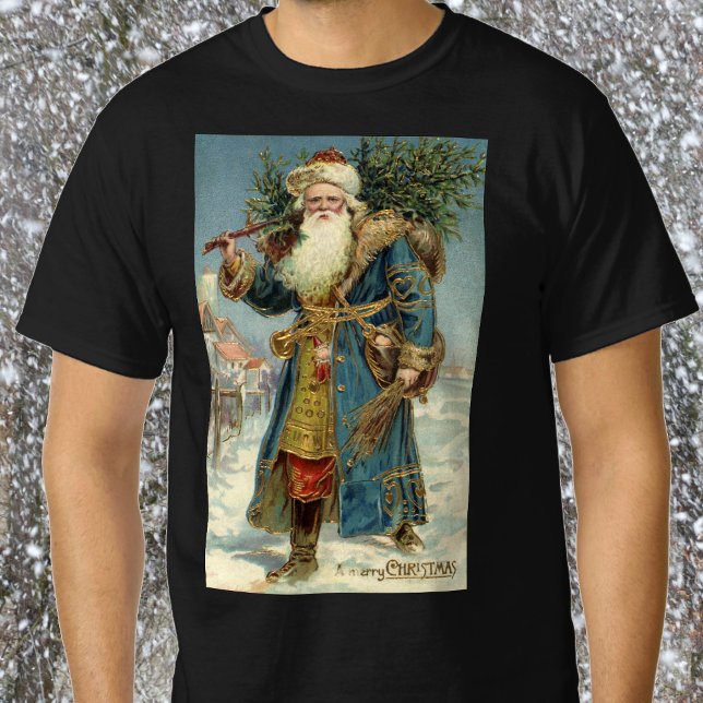 T-shirt Père Noël victorien vintage avec sapin de Noël (Créateur téléchargé)