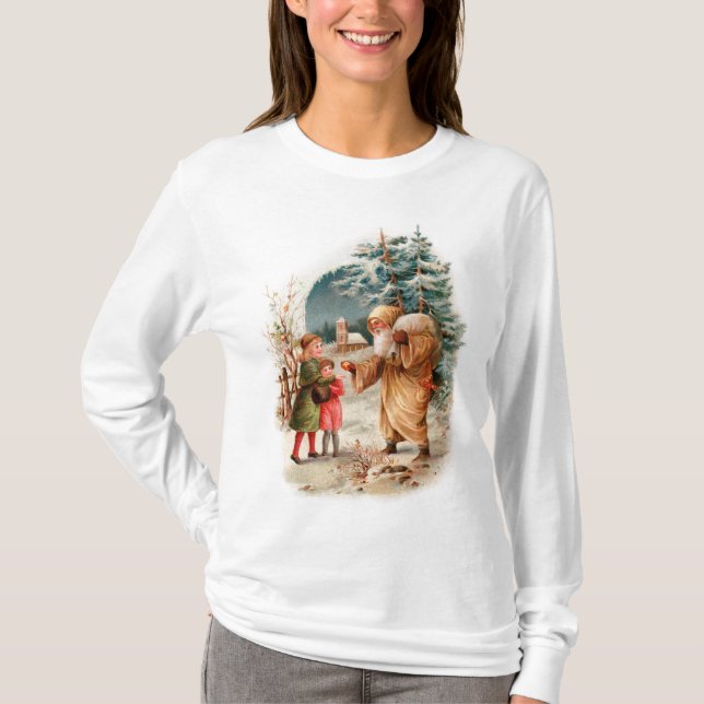 T-shirt Père Noël vintage (Devant)