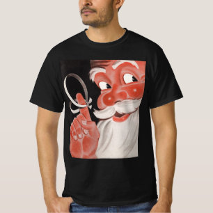 T-shirt Père Noël vintage avec ficelle de rappel au doigt