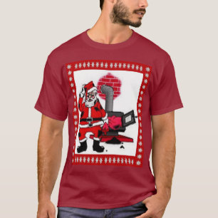 T-shirt Père Noël vintage et brûleur de houille