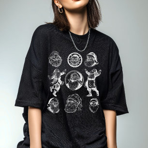 T-shirt Père Noël vintage graphique pour femmes