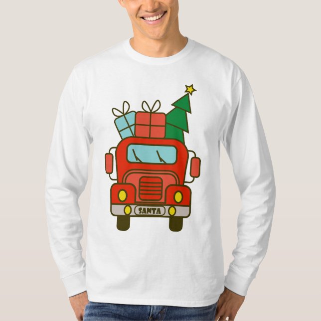 T-shirt Père Noël vue de devant Joyeux Noël (Devant)