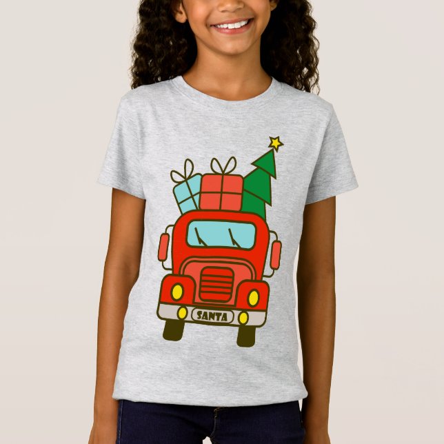 T-Shirt Père Noël vue de devant Joyeux Noël (Devant)