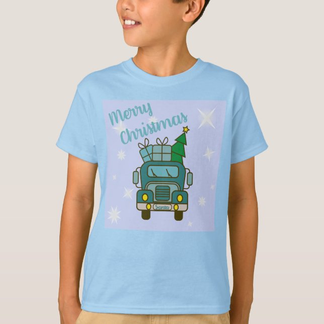 T-shirt Père Noël vue de devant Joyeux Noël (Devant)