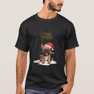 T-shirt Père Noël Xmas Frenchie Joyeux Noël French Buldog