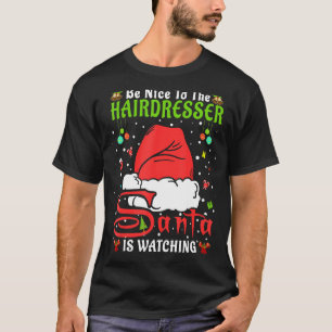 T-shirt Père Noël Xmas Pajamas Soyez Gentils Avec Le Coiff