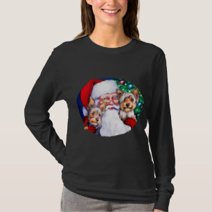 T-shirt Père Noël Yorkies à Noël
