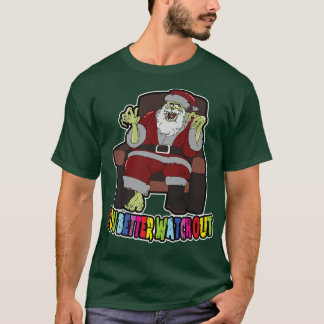 T-shirt Père Noël Zombie, Noël, Halloween, XMas, Fu