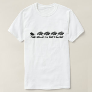 T-shirt père Noël'a Sleigh avec bison