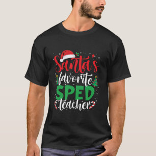 T-shirt Père Noël's Favori SPED Enseignant Noël Santa Hat
