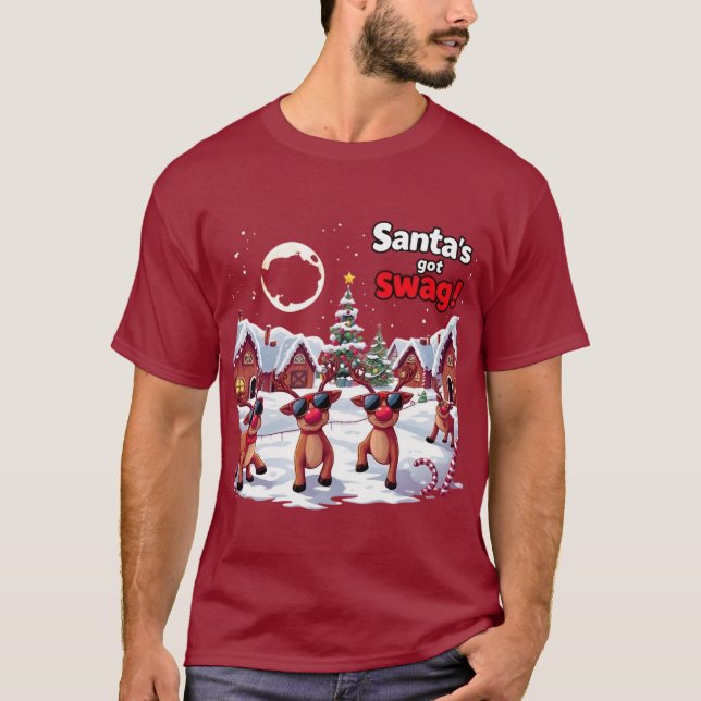 T-shirt Père Noël's got Swag : un Noël bizarre (Devant)