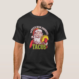 T-shirt Père Noël's New Favoris Tacos Funny Taco Lover Chr