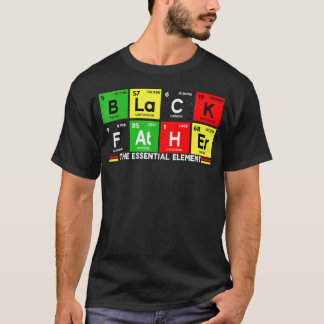 T-shirt Père Noir Element Fête des Pères Fierté Noir