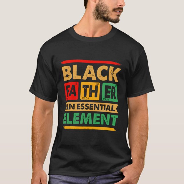 T-shirt Père noir La Fête des pères Elet essentielle Noir (Devant)