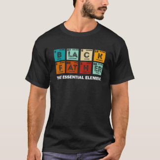 T-shirt Père noir L'élément essentiel drôle père s