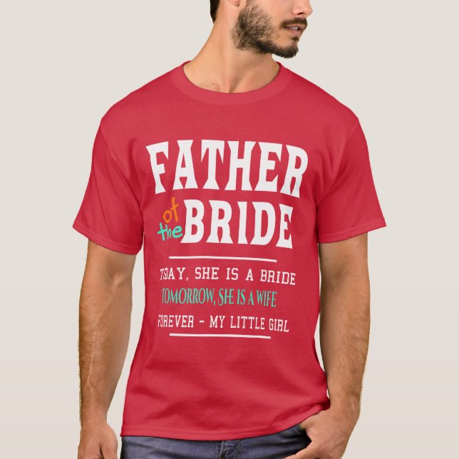 T-shirt Père Ofhe Mariée drôle (Devant)