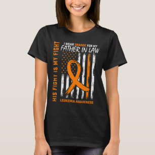 T-shirt Père Orange Dans La Leucémie De Loi Cancer Sensibi