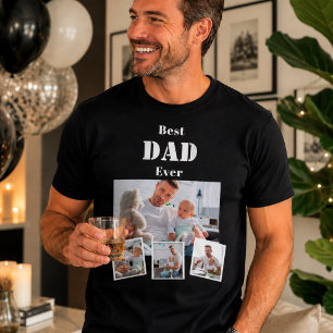 T-shirt Père papa meilleur collage de photos
