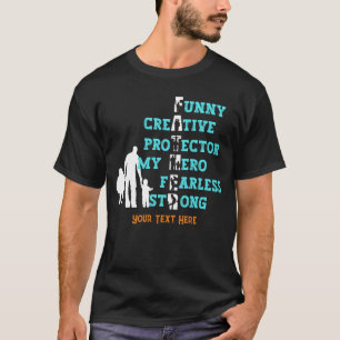 T-shirt Père personnalisé signifiant fête des pères sombre