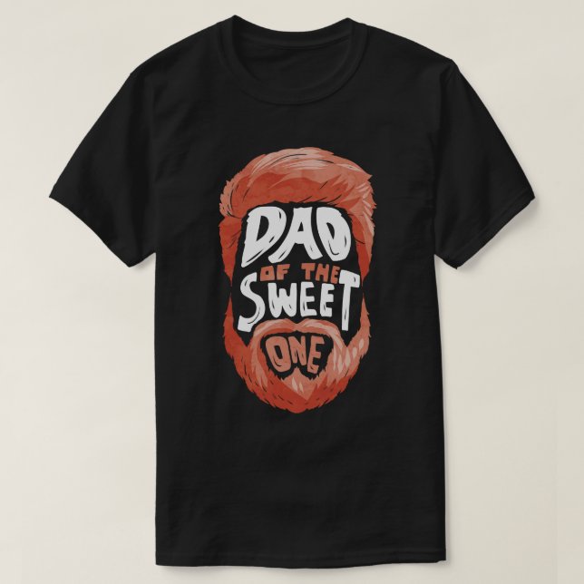 T-shirt Père Porté De La Douce Une Barbe (Design devant)
