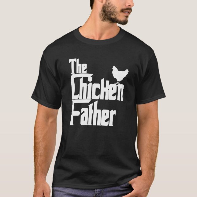 T-shirt père poulet drôle (Devant)