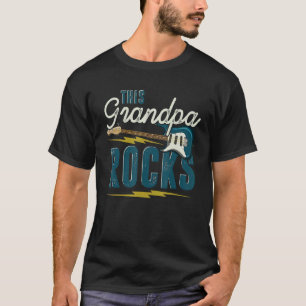 T-shirt Père Retraité Guitariste Bassiste Grand-Père Music
