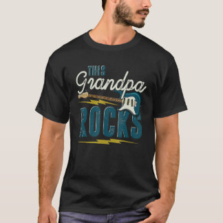 T-shirt Père Retraité Guitariste Bassiste Grand-Père Music