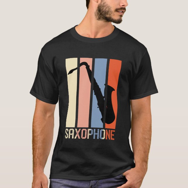 T-shirt Père saxophone mignon (Devant)