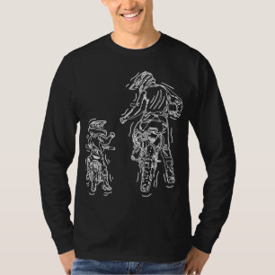 T-shirt Père Son Dirt Vélo équitation MX Motocross Biker