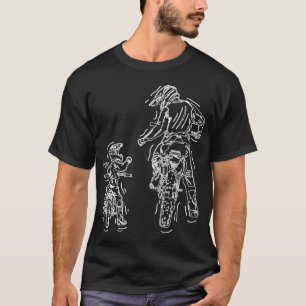 T-shirt Père Son Dirt Vélo équitation MX Motocross Biker
