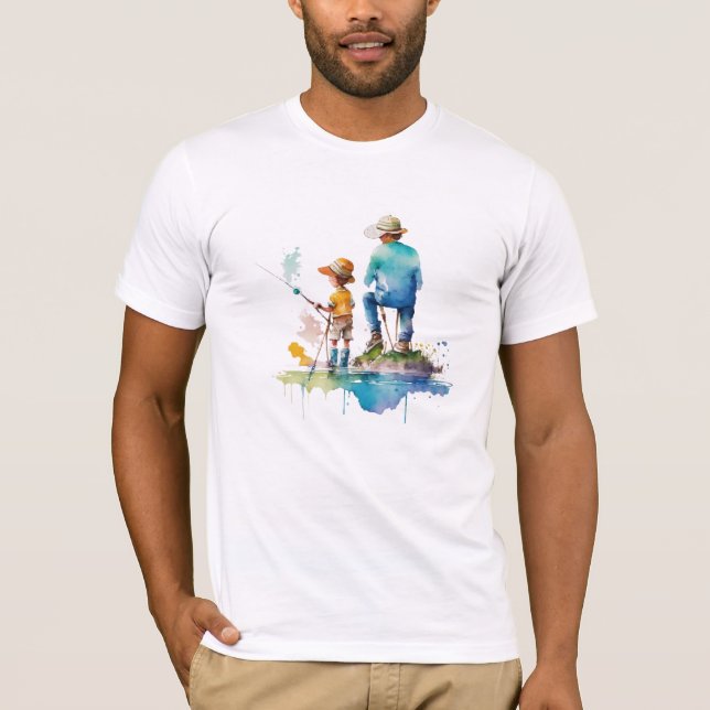 T-shirt Père Son Pêche souvenirs | Aimez Papa (Devant)