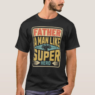 T-shirt "Père Un Homme Comme Super Héros" Cadeaux De Fêtes