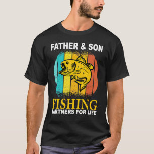 T-shirt Père vintage Fils Pêche Partenaires Pour La Vie Pa