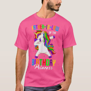 T-shirt PèreInLaw de l'anniversaire Princesse Unicorn Dabb