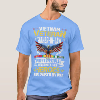 T-shirt PèreInLaw, vétéran du Vietnam, élevé par mon héros