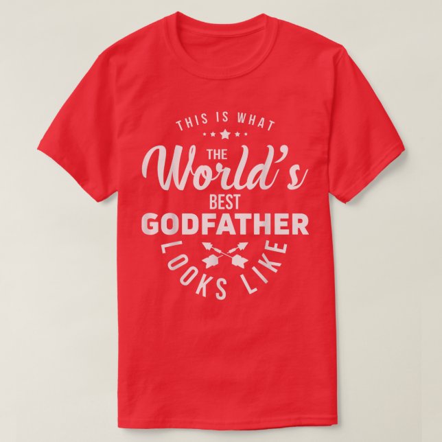 T-shirt Pères Dieux Parrain De Godchild Mondes Meilleur Di (Design devant)