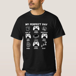T-shirt Perfect Day Gamer Shirt Funny Video Game Lover Gam