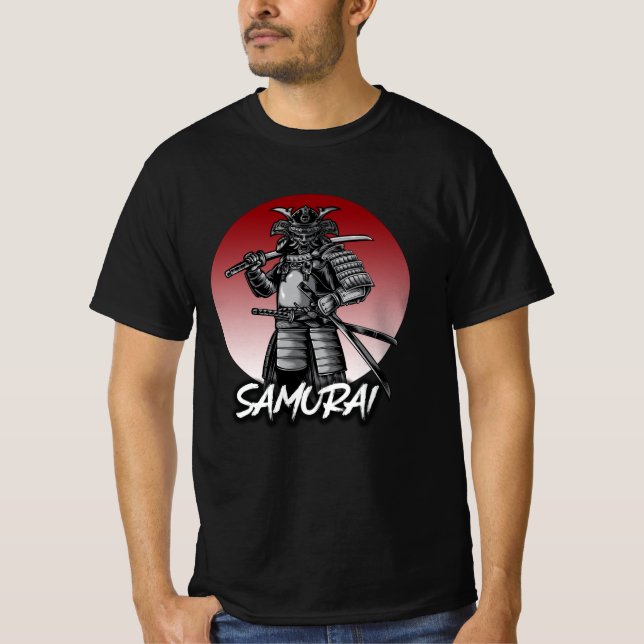 T-shirt Perfect Honored Samurai Retro - Black and White (Devant)