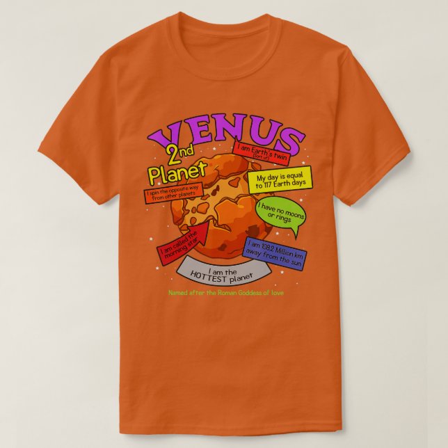 T-shirt Perfect Planètes s Eachers s Vénus pour Système So (Design devant)