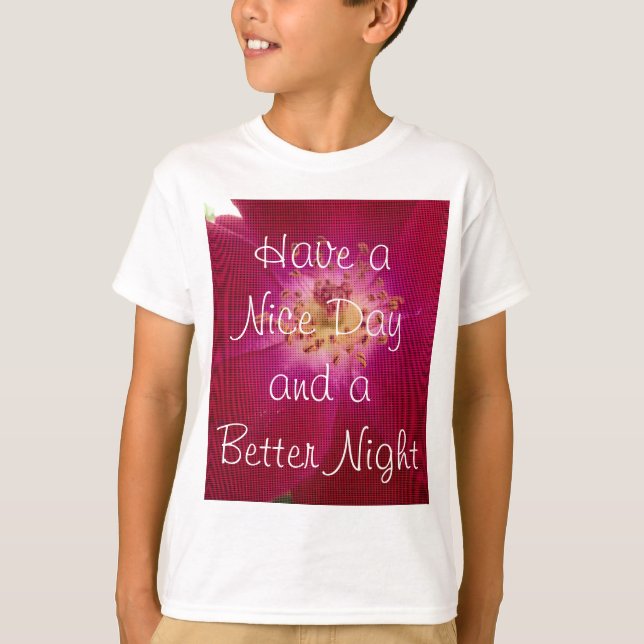 T-shirt Perfection pétale : À damiers Rose Art Motif pétal (Devant)