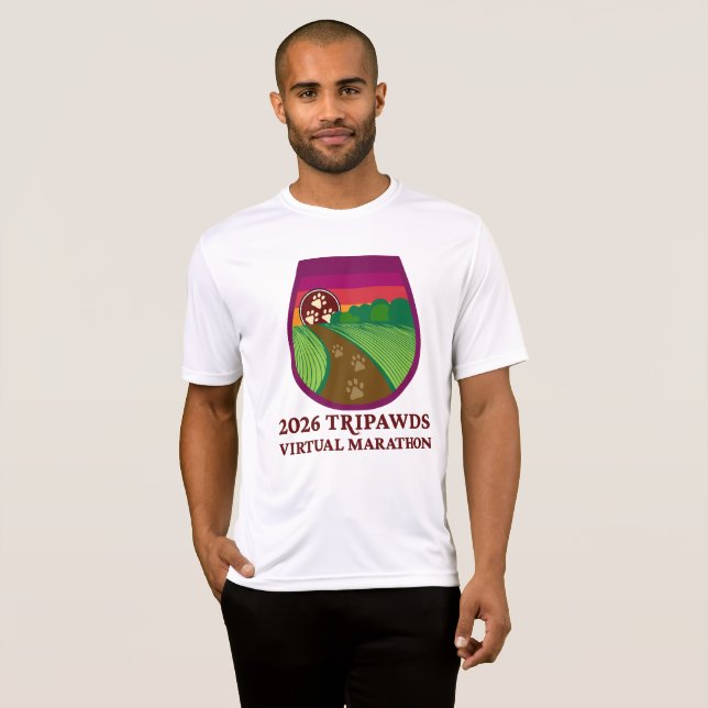 T-shirt Performance au Marathon Tripawds 2026  (Devant entier)