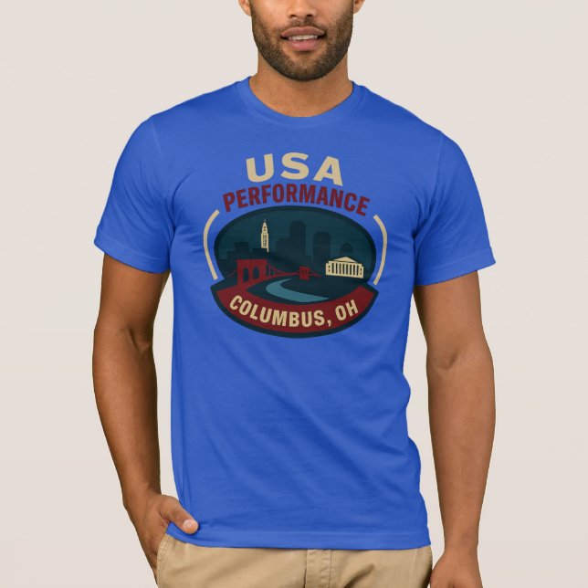 T-shirt Performance USA Columbus (Devant)
