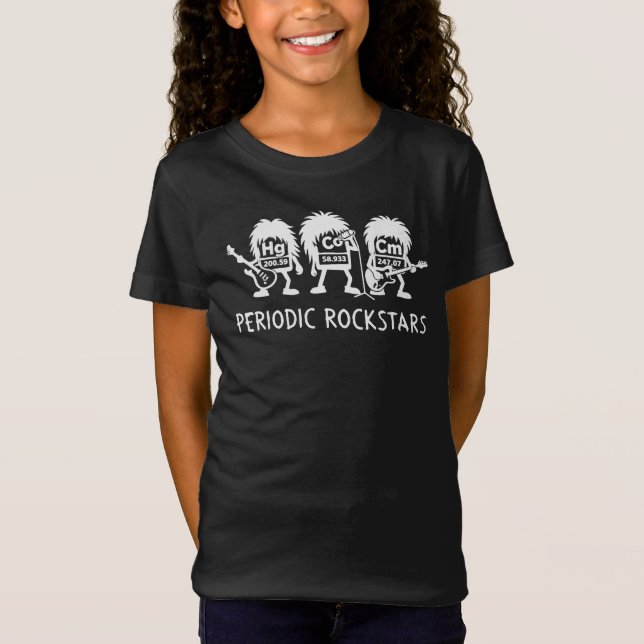 T-Shirt Periodic Rockstars Chemistry Humor (Devant)