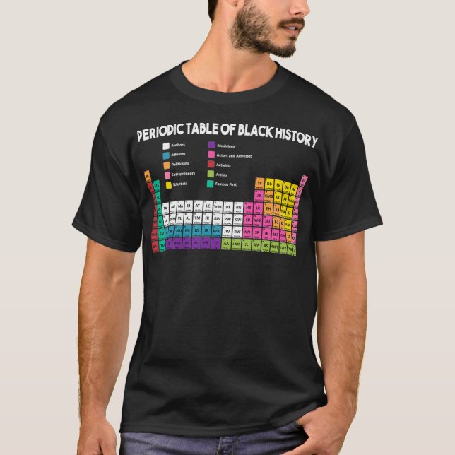 T-shirt Periodic Table Of Black History  (Devant)